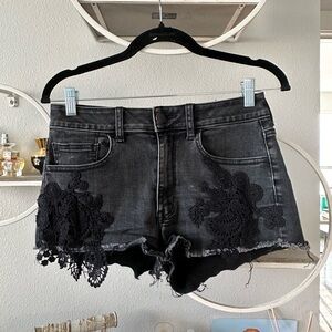 American Eagle Black Jean Short